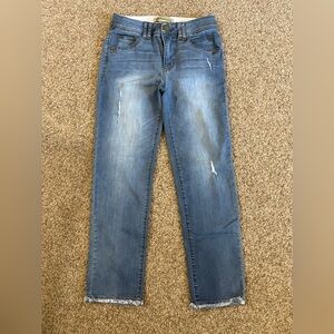 Distressed Blue Denim Jeans